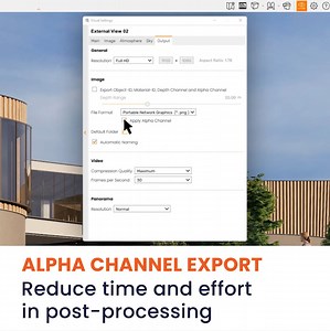 2.5K views · 67 reactions | Speed up your work with Enscape's Alpha Channel Export feature, which allows you to save an image with a transparent background. Now it's easy to add a suitable background to your design within your image-editing software, significantly reducing the post-processing time. #Enscape3_3 #Enscape #Enscape3D #RealTimeVisualization | Enscape ArchDesign | Facebook