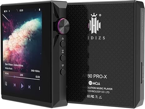 Hidizs AP80 PRO-X Tragbarer symmetrischer verlustfreier MQA-Bluetooth-Musikplayer mit Zwei ESS9219C-DAC-Chips und unterstützt MQA 8X/LDAC/apt-X/AAC/USB DAC/DSD256/HiBy Link Hi-Res Audio Wireless DAP