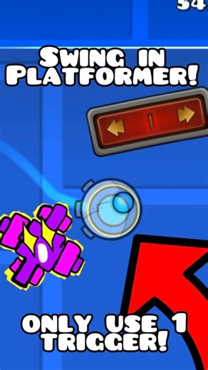 I made swingcopter in platformer only using 1 trigger.. #geometrydash #gd