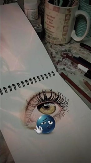 Realistic😱 Eye Drawing | So Satisfying Art.#trending #artshorts