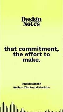 Judith Donath says more efficiency isn't always better.