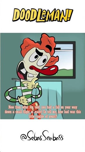 Just a Scratch | Doodleman! #cartoon #comics #funny