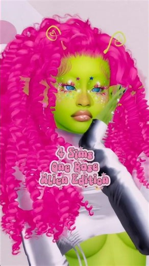 4 SIMS ONE BASE CHALLENGE WITH ALIEN SIMS! #sims4 #sims4challenges #shorts