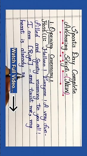 Best Anchoring Script For SPORTS DAY Event #SportsDayAnchoring #AnnualSportsDay #AnchoringScript