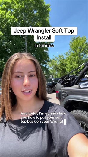 How to put your Wrangler soft top back on🚙 📍400 E Central St, Franklin, MA 📞(508)520-1550 #jeepwrangler #softtopinstall #howto #jeeptutorial #carsoftiktok