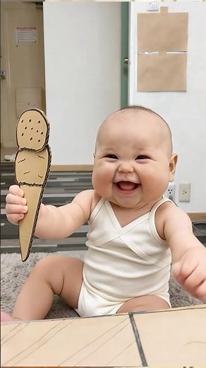 BABY NOAH CARDBOARD ICE CREAM SHOP！#asmr