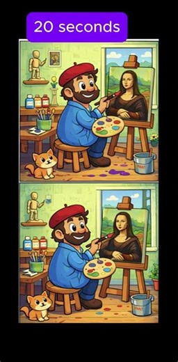 Spot the 8 Differences #art #challenge