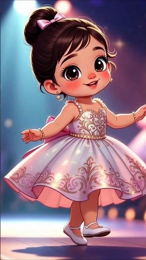 “Cute Cartoon Baby Girl Modeling | Adorable Baby Walk Animation”