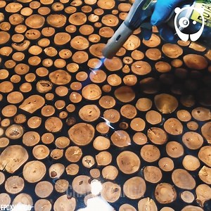 240K views · 2.2K reactions | Making a bar table from tree slices & epoxy By Epoxy Wood (youtube.com/channel/UCglLhK0Pa9hxwjcK6nlrwJw) Epoxy Wood | Crafty Panda | Facebook