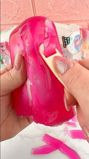 Mystery Jelly Dig PINK Popsicle Satisfying Video ASMR! 🩷❄️ #shorts #fidgets #asmr