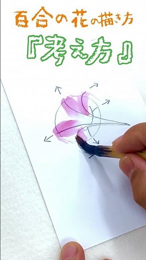百合の花の描き方『考え方』松師古のはがき絵講座#short