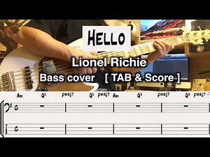Hello. Lionel Richie. Bass cover. [TAB & Score]