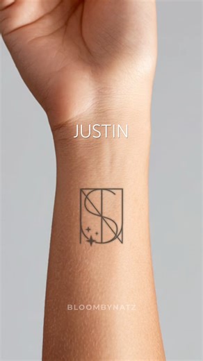 Name Logo Finelinetattoo Design | Justin #namelogo #logodesign #finelinetattoo #tattoodesigns #art