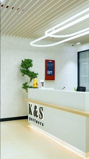 Office Reception Area Design for K&S Partners #interiordesign #corporatedesign #office