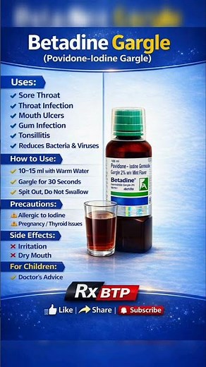 BETADINE GARGLE Uses | How to Use | Precautions