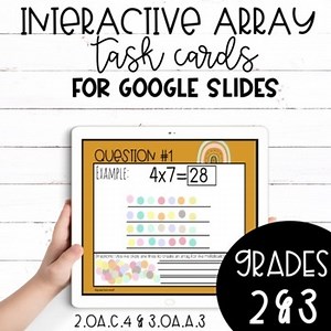 Array Task Cards for Google Slides