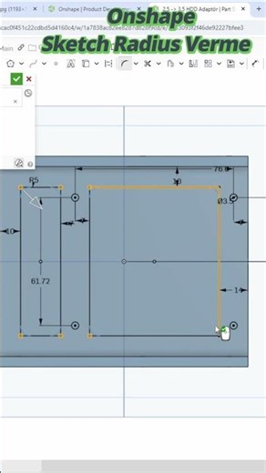 Onshape'de Sketch Radius Nasıl Yapılır?