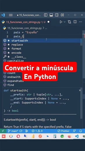 Cómo convertir a minúscula en Python #dev #programming