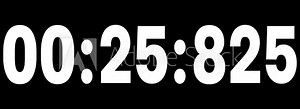 Clock with white numbers on black background display. Digital timer starting from 0 seconds to 4 minute Stock Video