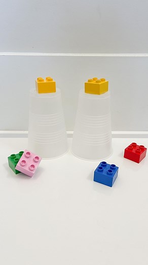 Lindsey BenGera | Sprinkle in Learning® | Flip Cup! Just flip the cup and put the item up on top! Race the clock or play a friend. Grab some plastic cups and any small items (we... | Instagram