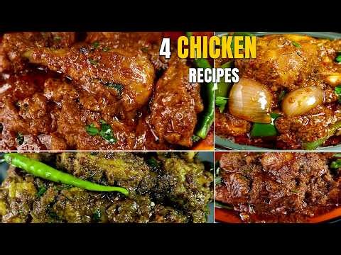 4 Restaurant Style Chicken Recipes | Kadai Chicken, Pepper Chicken & Punjabi Chicken Masala