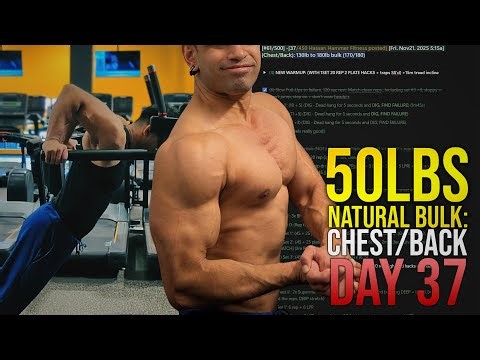 How To Put On 50 Lbs Muscle Naturally – Day 37: Chest & Back at 8AM (after an All-Nighter)