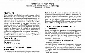 Parallelization of KMP String Matching Algorithm on Different SI
