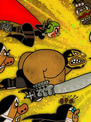 El Guapo vs The Narco Vampires! (PILOT ANIMATIC) After lots of blood, sweat, and tears—AND EVEN MORE BLOOD—here it is: the full 40-minute pilot of EL GUAPO VS. THE NARCO VAMPIRES! The first 3 minutes are fully animated, and the remaining 37 minutes are presented as an animatic (storyboards with dialogue, sound effects, and music) to give you a clear sense of what the series would be like. The hope and dream is that if enough people around the world like what they see, we can find a studio partne