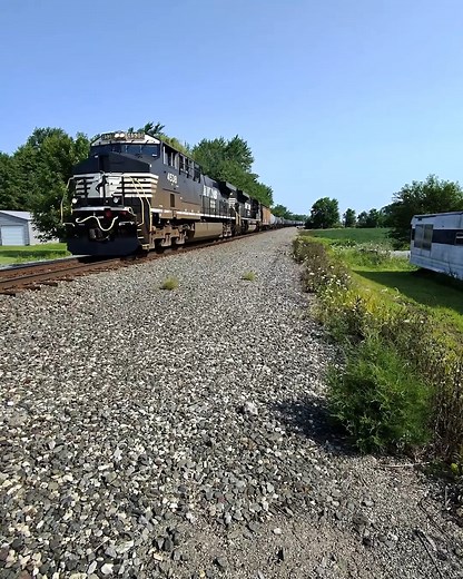 Railfanning NS 18M with NS 1111 trailing - August 3, 2025 #Train #Trains #Trainsofinstagram #Railway #Railroad #Railfan #Railfanning #Railfansofinstagram #Drone #DroneVideo #Dronesofinstagram #Drones #Locomotive #Engine #Dronelife #RailroadsofAmerica #DJI #foamer #foaming #trainspotting | MP Rail Photography