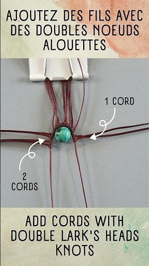 Sertir une perle en Micro-Macramé - Set a bead with Micro-Macrame - Tuto Mme Jeannette