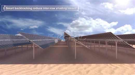 1MW Single Axis Smart Solar Tracking System One Axis Solar tracker Ground Mounting Solar Panel Tracking Systems