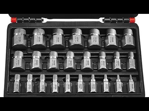 ICON Tools 25 piece multi-spline screw extractor demo.