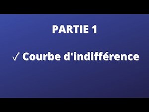 Comment déterminer et tracer une courbe d'indifférence ?? MICROÉCONOMIE(partie1)