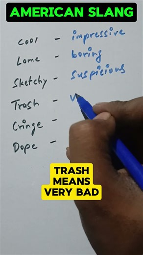 What American Slang Really Means 🧑‍🎓💯👍#english