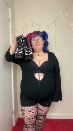 plus size gothic outfit idea 🖤 #shorts #plussize #outfit