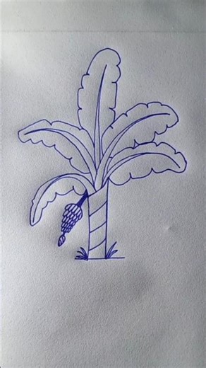 How to draw a beautiful Tree with Number 1 #drawingtechniques #tree #shorts #drawingforkids