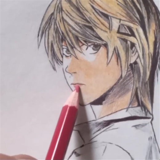 🔥How to Draw Death note Kira #anime #Drawing #art..