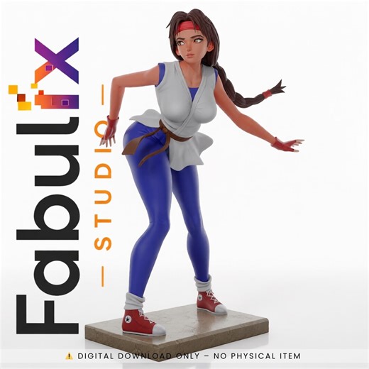 Anime Martial Arts Girl STL – 200mm Fighting Game Female 3D Print Model | Resin Figure File - Etsy UK