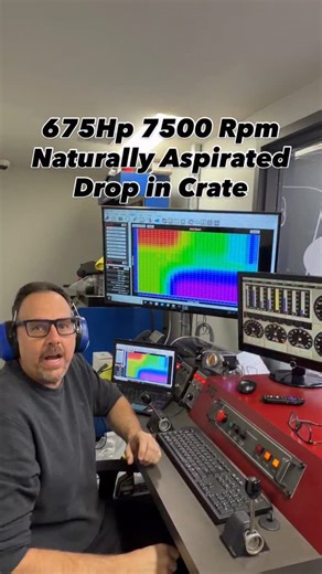 Tom Nelson on Instagram: "Today we’re dyno-testing one of our 427 pump-gas naturally aspirated LS drop-in crate packages. What makes this one special for me is that, in a true N/A hot-rod engine, I want it to sound cammy, I want it to rev, and I want it to lay down a real power number. This thing absolutely delivers—spinning 7,500 RPM and making 675 horsepower on 91 octane. It runs a no-maintenance hydraulic roller and comes complete with all the wiring, ECU, and tuning, ready to drop straight i