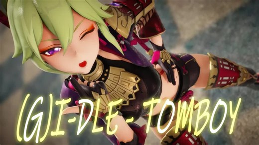 【原神Genshin Impact】久岐忍で(G)I-DLE - TOMBOY【4K】【MMD】【カメラ配布Camera DL】