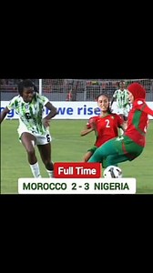 How Super Falcon of Nigeria historically defeated the host nation Morocco last night at the Women's Africa Cup Of Nation "WAFCON" final to win the title for the 10th time. It was Incredible comeback and massive turnaround! MOROCCO 2 - 3 NIGERIA Nigerian Women dethroned the defending champion South Africa in the semi final and progressed to the final and claimed the crown/trophy from the host country Morocco to become the new Queens and Champion of Africa. Mission X Accomplished Successfully! 👍 