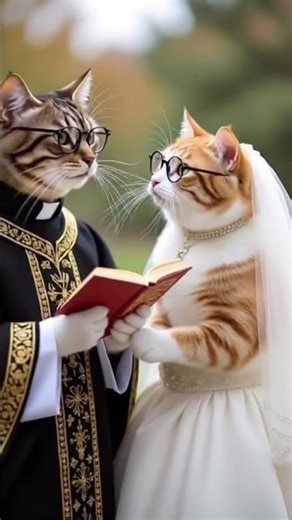 Cat Marriage The Cutest Wedding Ever! #trending #animals #shorts viral#funny cat #Cat marriage