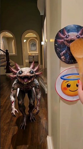 Scary zombie Axolotl