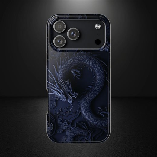 Year of the Dragon Phone Case, Dark Dragon Chinese Zodiac, Asian Ink Art Case Gift, iPhone Samsung, Magsafe Compatible - Etsy