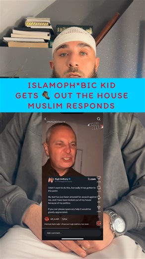 Kinan Salaam on Instagram: "A young man, known for spreading false information about Muslims online & being a fanatic far-righter, has a father who cried “What have you become?” Before his son had him arrested for “abuse”. Thoughts? 🤔 #spokenword #farright #islamophobia"