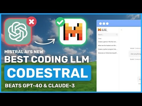 Mistral's Codestral (22B): The BEST Opensource CODING LLM is here! (Beats Llama 3, GPT-4O & Claude)