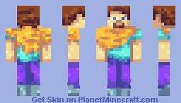 Steve with cloak thing Minecraft Skin