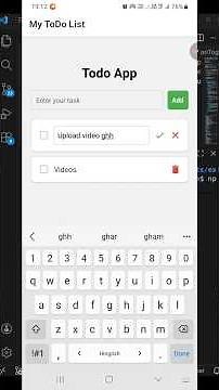 Real Todo App in React Native Expo 🔥 (Data Save After Reload!)