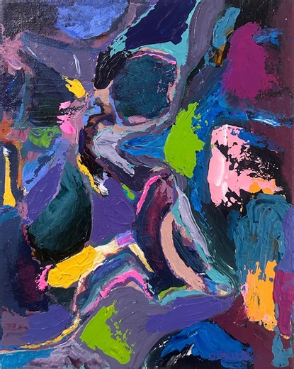 Scraps of Nonsense – Original Abstract Acrylic Painting, 8x10 Canvas, Colorful Modern Wall Art - Etsy