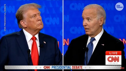 Biden Trump debate: Candidates argue over golf.